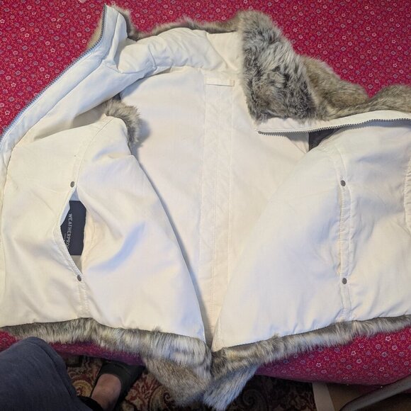 Y2K Faux Fur Leather Vest Vintage Wilsons Weatherproof Front Zipper 80s Mob Wife - Picture 5 of 6